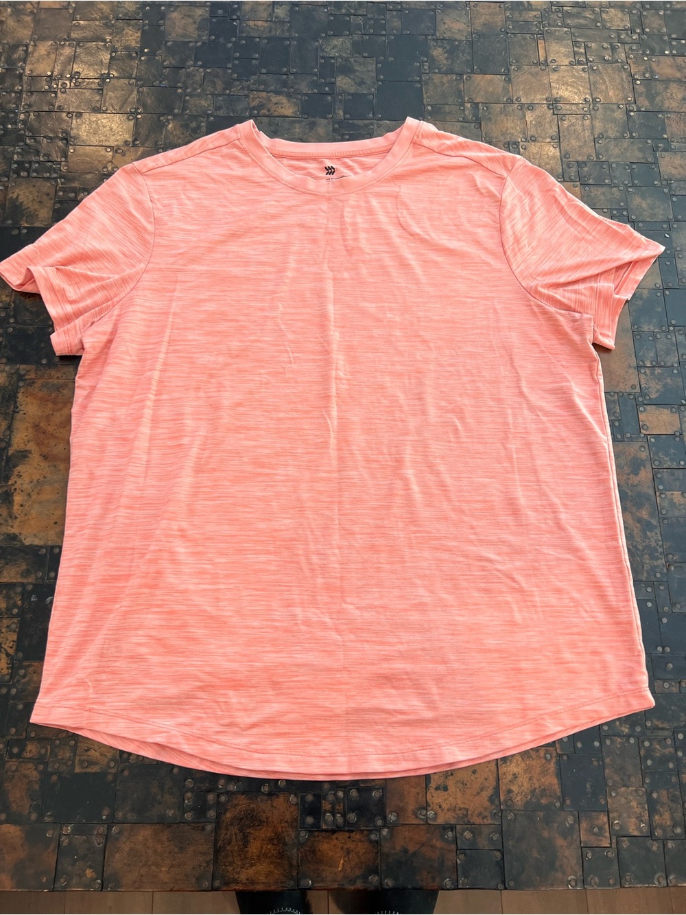 All in Motion Men's Coral Crew Neck Tee